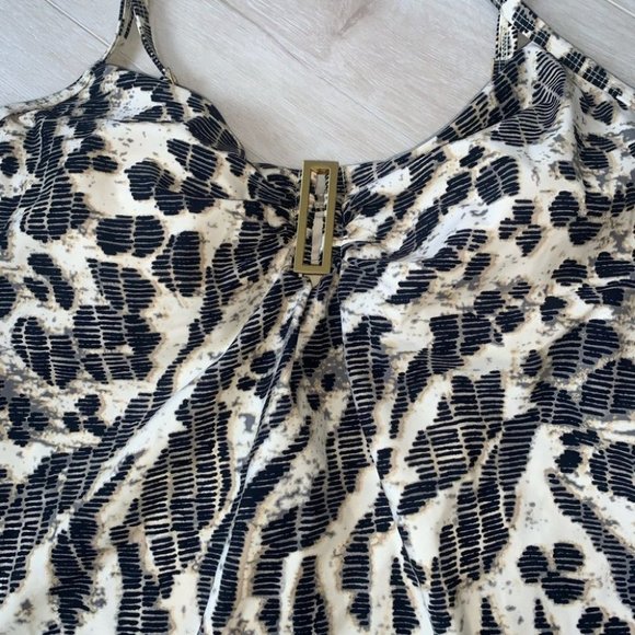 Amoressa Tankini Top Women's Size 6 US/14 US Animal Print‎ Gold Underwire NWOT - Picture 10 of 12